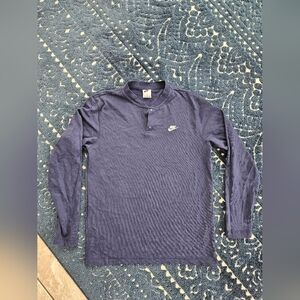 Nike Men's Navy Long Sleeve Tee. Sz M
